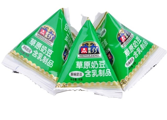 蒙亮三角包奶豆零售  原味、冰激淋