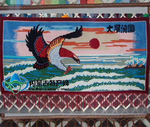 17c吃瓜网
民族特点毡画大展雄图餐厅挂画 横版毡画 蒙古羊毛毡画